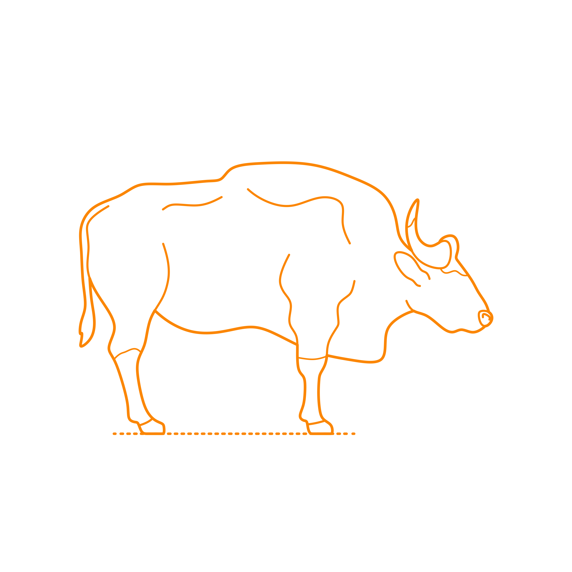 Animals Bovines Gaur Outline Svg Vector Free Vectors